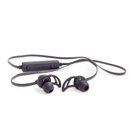 Black earphones with cord