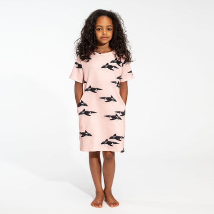 SNURK Orca Pink T-shirt Dress Kids